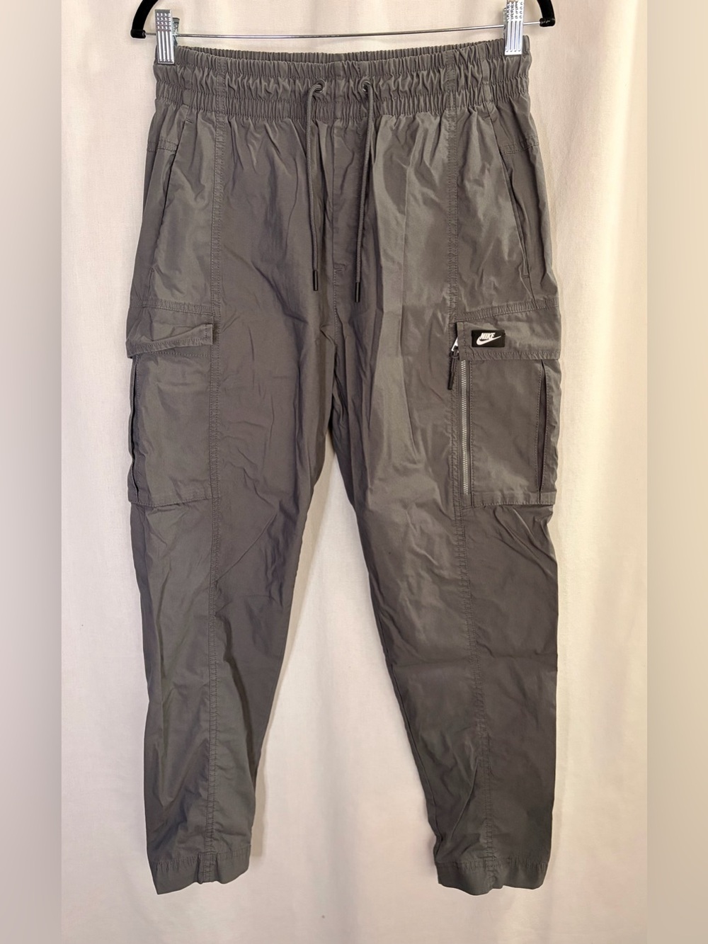 Nike Men's M Joggers NSW Cargo Drawstring Waist Gray Pants Tech Woven Streetwear